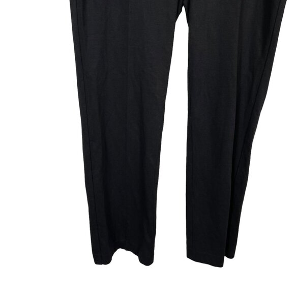 Talbots Luxe Italian Knit Flared Leg Pants Size 14W Black Stretch Button Career - Picture 8 of 10